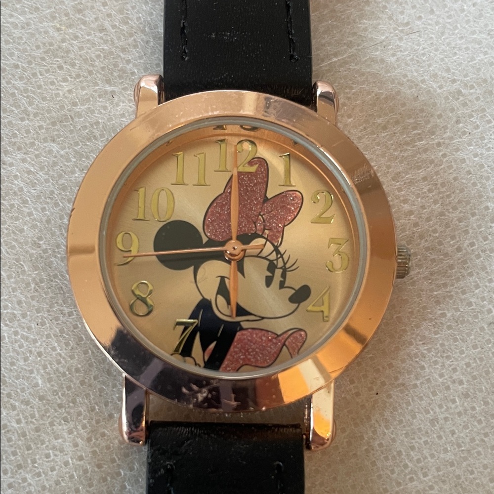 Minnie Mouse Black and Gold Watch - Picture 8 of 8